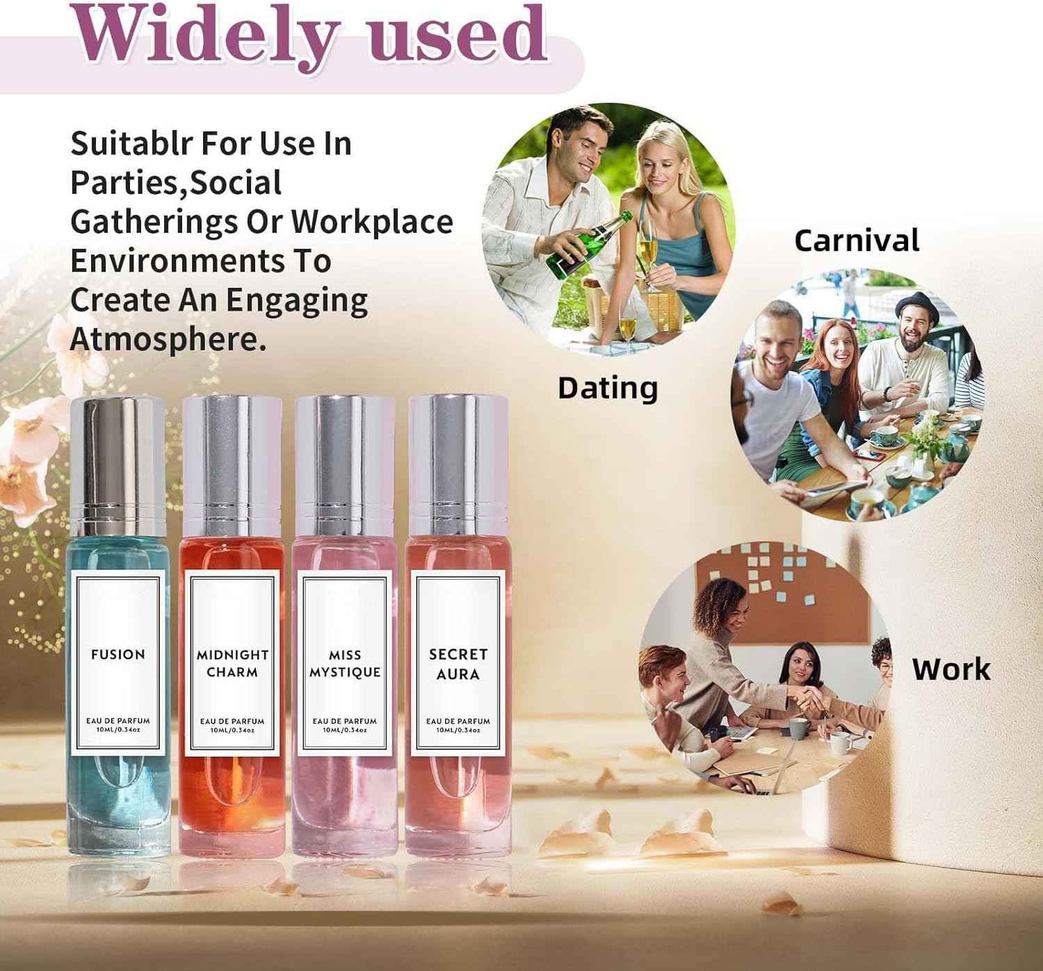 LUNOON Miss Mystery Perfume 10ml [Peony + Light Pink]