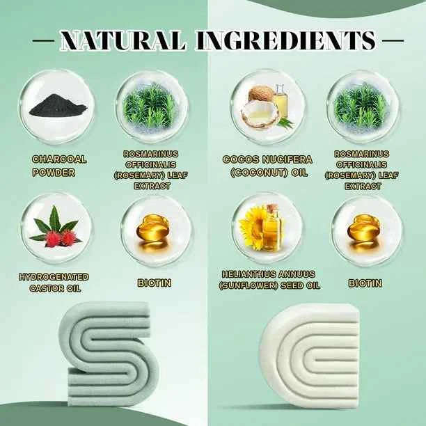 YILEST|Rosemary Shampoo and Conditioner Bar Set